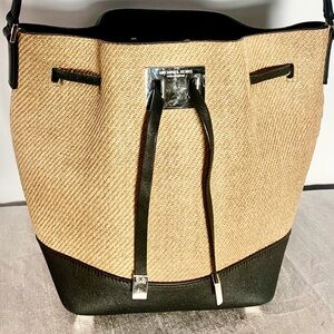 RARE Michael Kors Woven Collection Bucket Bag 12" x 10"